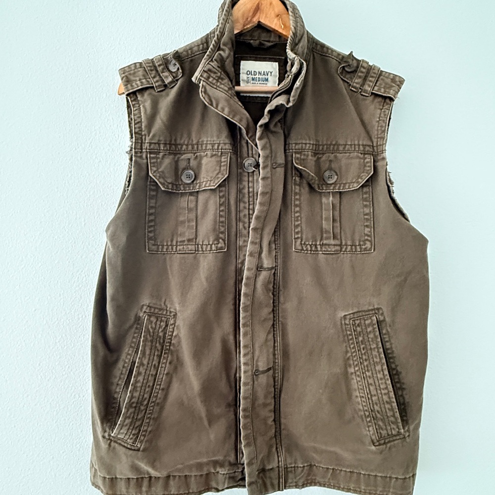Old Navy Olive Utility Vest